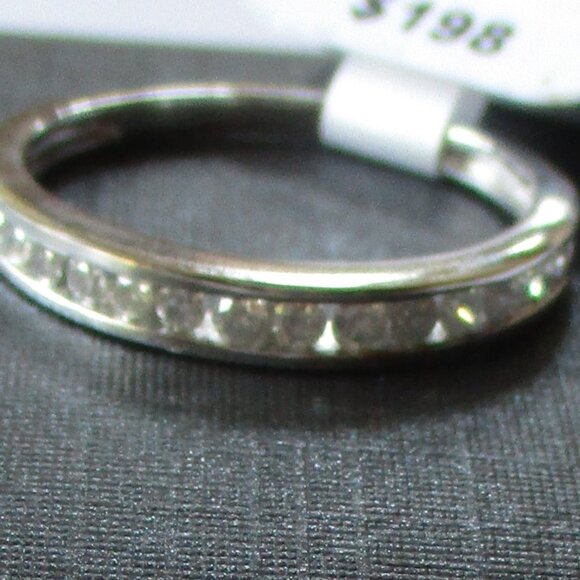 FOREVER BRIDE 10 KT White Gold Diamond Anniversary Band SZ 7 - Picture 4 of 7